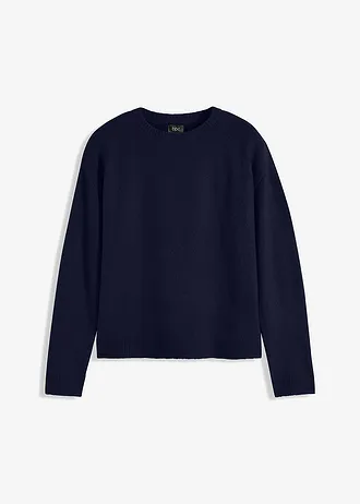 Oversized trui, Kleur: donkerblauw