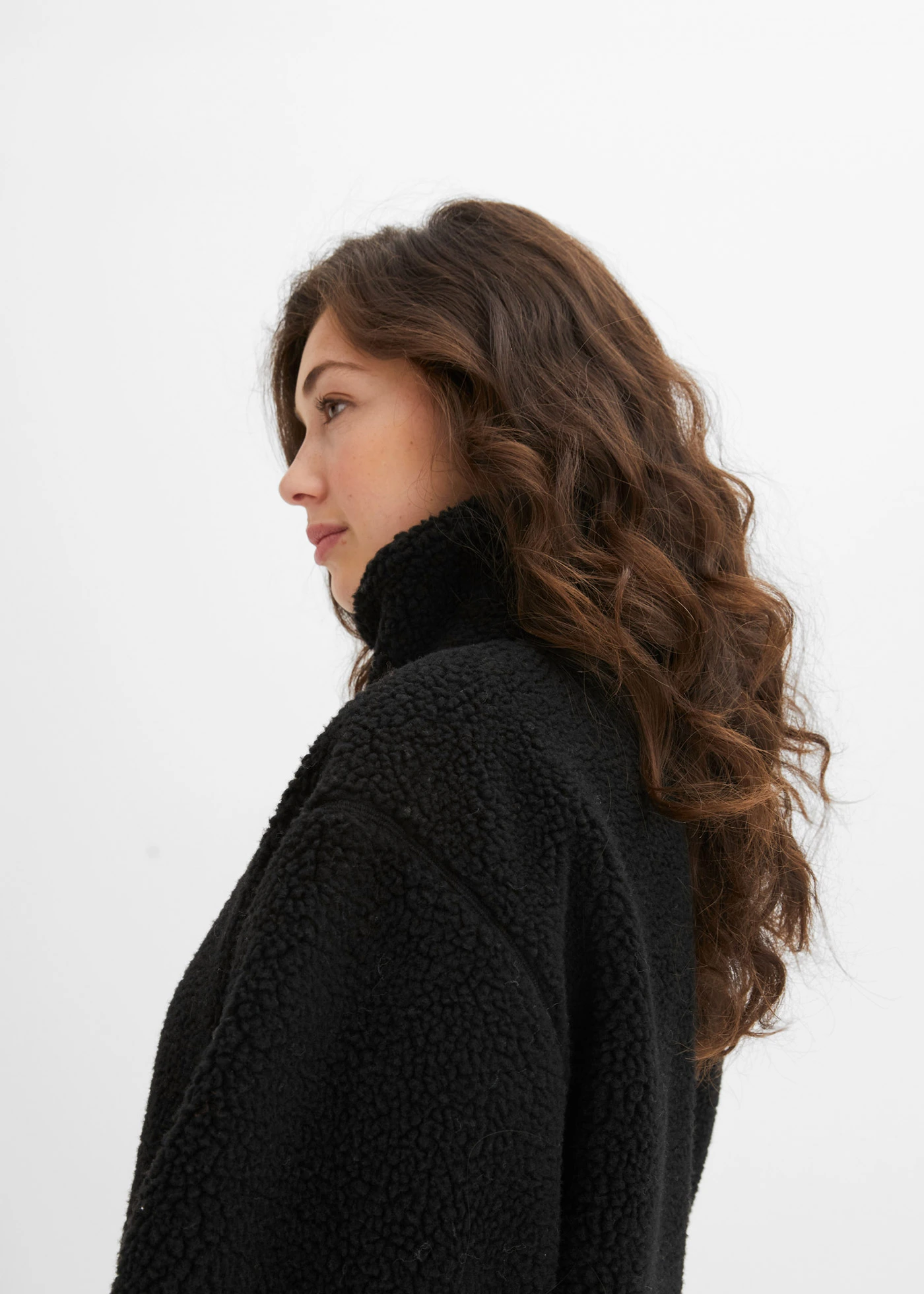 Veste en sherpa doublée • noir • Boutique bonprix