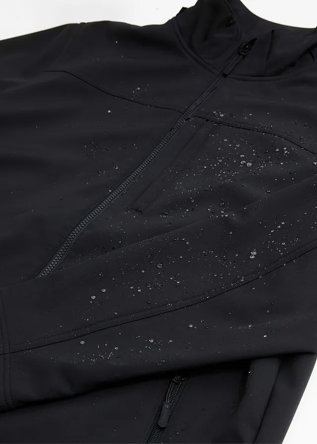 Softshell parka, waterafstotend • zwart • product-page.page-title-suffix