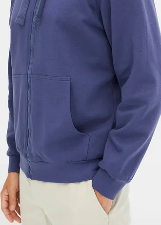 Sweatvest met capuchon en ritssluiting • indigo • bonprix online shop