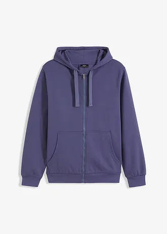 Sweatvest met capuchon en ritssluiting • indigo • bonprix online shop