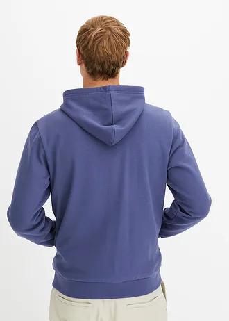 Sweatvest met capuchon en ritssluiting • indigo • bonprix online shop