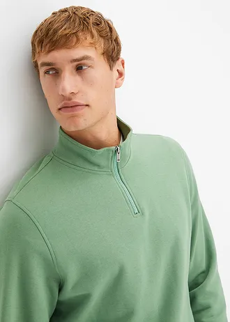 Mikina s límcem na zip • borovicově zelená • bonprix obchod