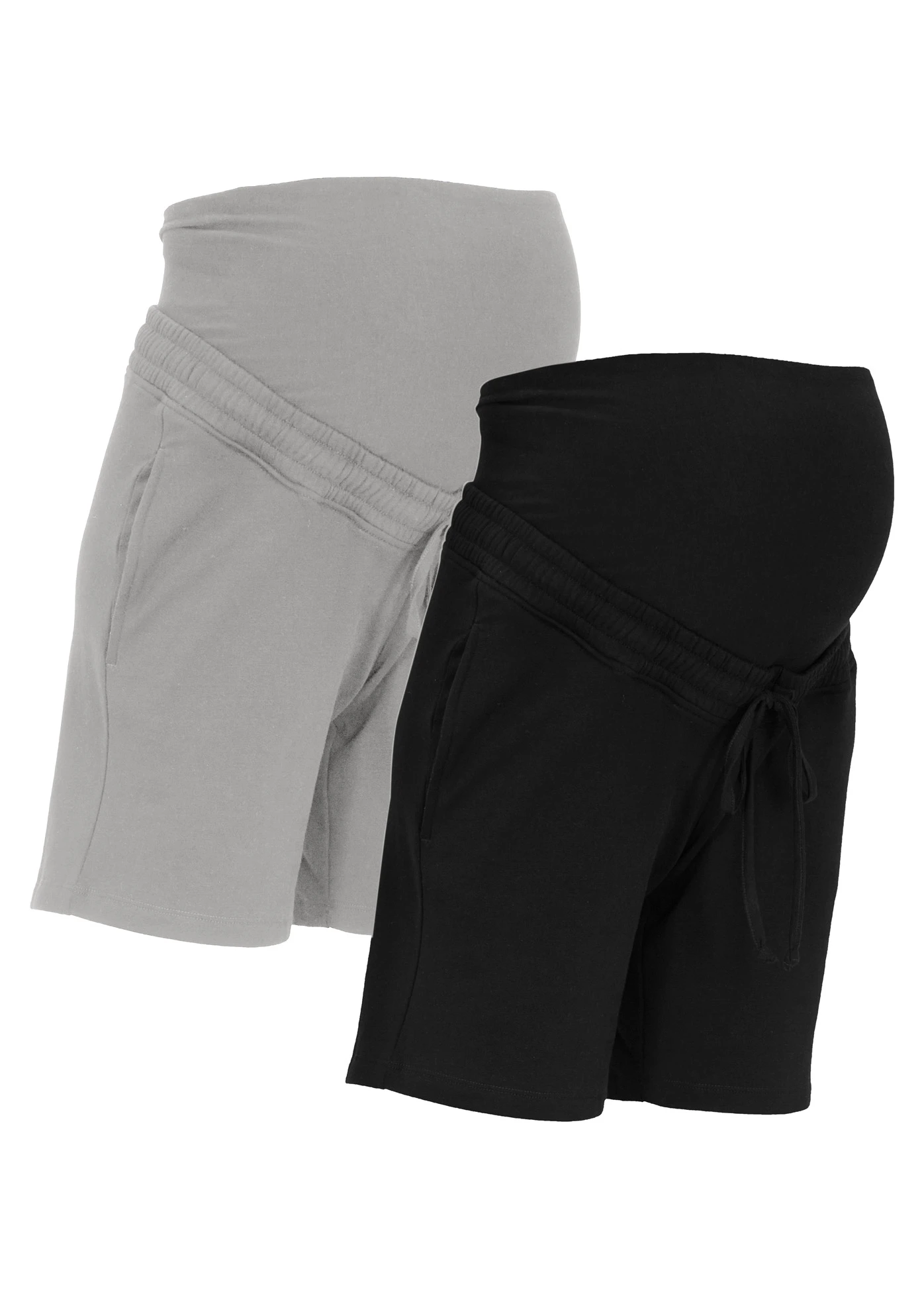 Lot de 2 bermudas sweat doux pour la grossesse • noir/gris chiné • product-page.page-title-suffix