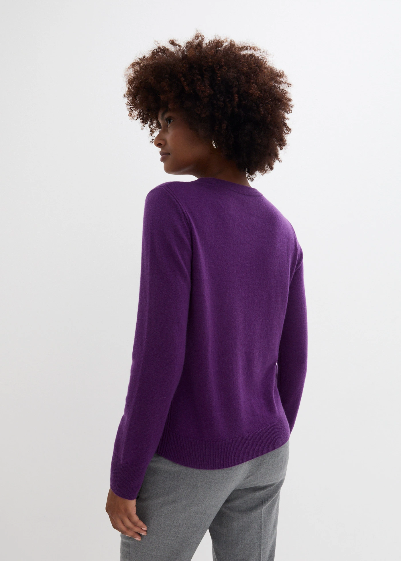 Kašmírový pulóver Good Cashmere Standard®-podiel • tmavofialová • obchod bonprix