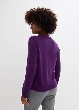Kašmírový pulóver Good Cashmere Standard®-podiel • tmavofialová • obchod bonprix