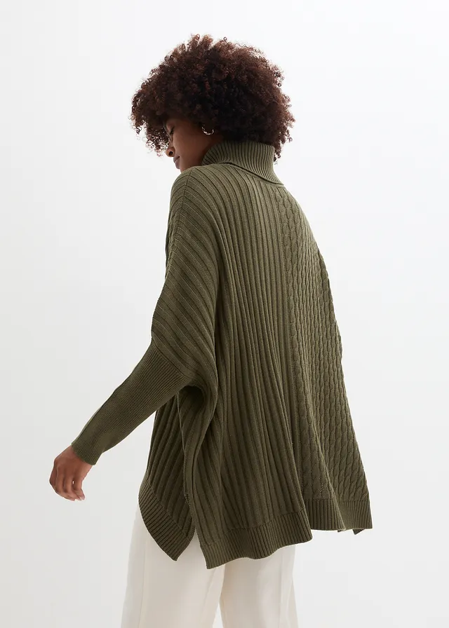 Pull poncho oversize • olive foncé • product-page.page-title-suffix