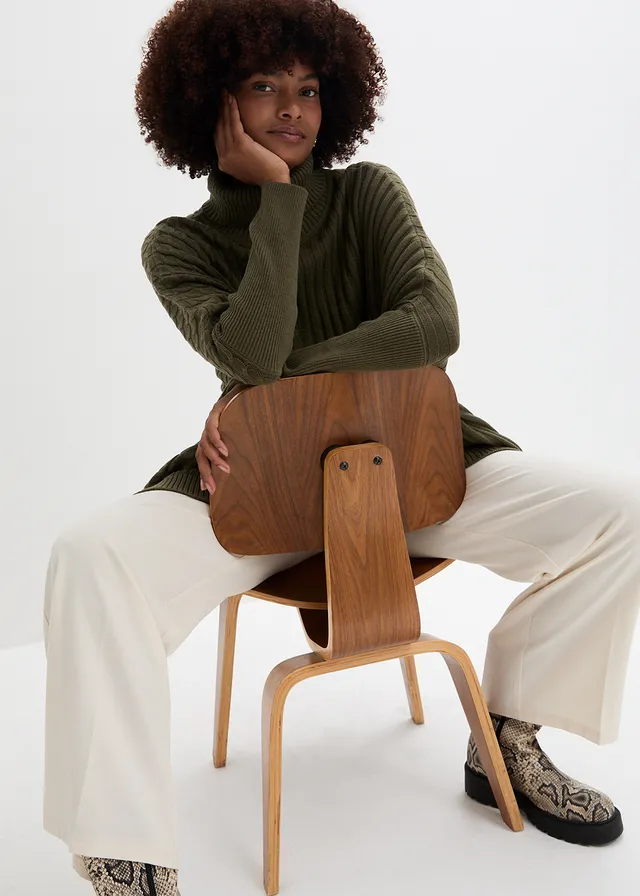 Pull poncho oversize • olive foncé • product-page.page-title-suffix