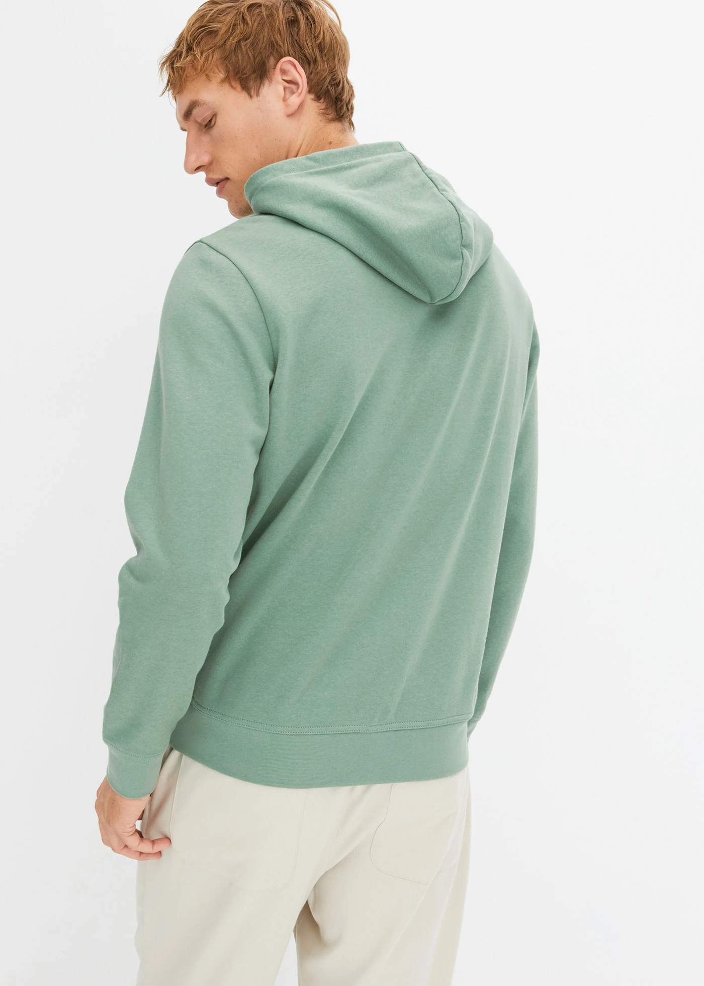 Mikina s kapucí, z čisté bavlny • borovicově zelená • bonprix obchod