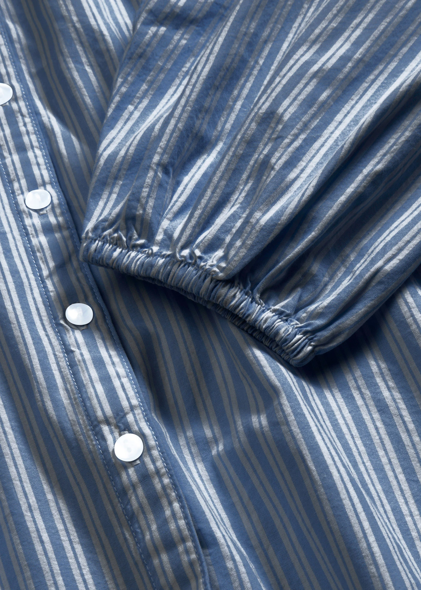 Oversize halenka z čisté bavlny • kouřově modro-bílá s podélnými proužky • bonprix obchod