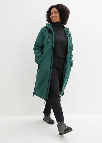 Imperméable rembourré longueur midi, Couleur: vert mat