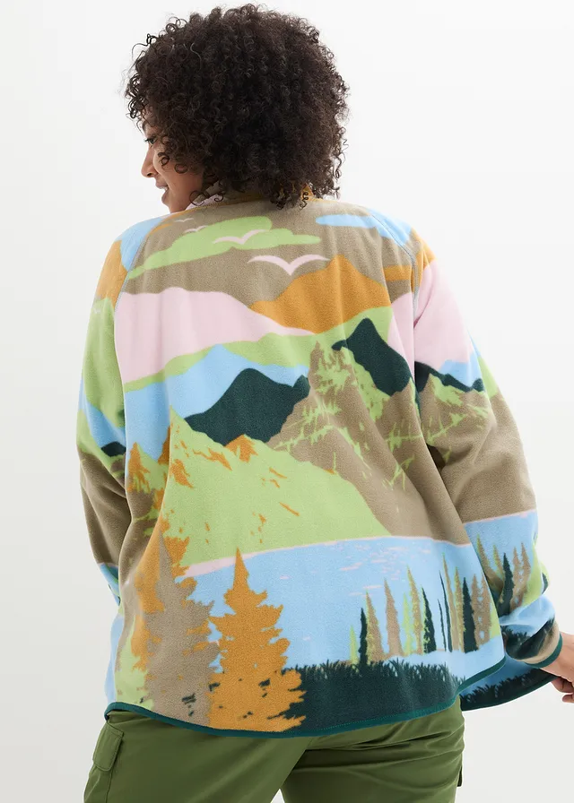 Veste polaire avec poches zippées, Couleur: bleu clair
