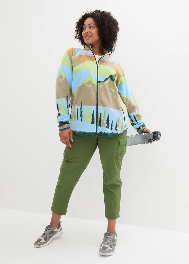 Veste polaire avec poches zippées, Couleur: bleu clair