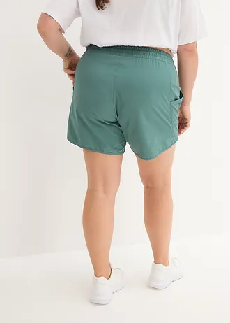 Outdoor short met smartphone zakje, Kleur: grijsgroen