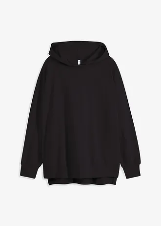 Mikina s kapucňou z čistej bavlny • čierna • obchod bonprix