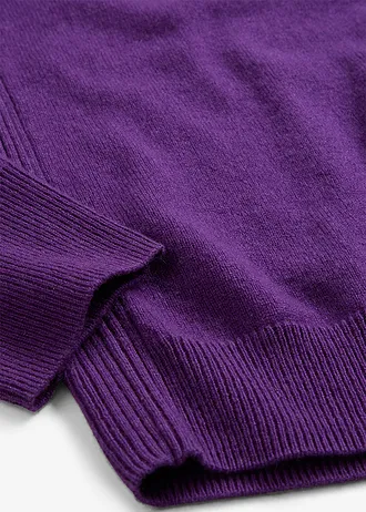 Kašmírový pulóver Good Cashmere Standard®-podiel • tmavofialová • obchod bonprix