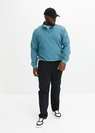 Sweat col camionneur, Couleur: pétrole mat