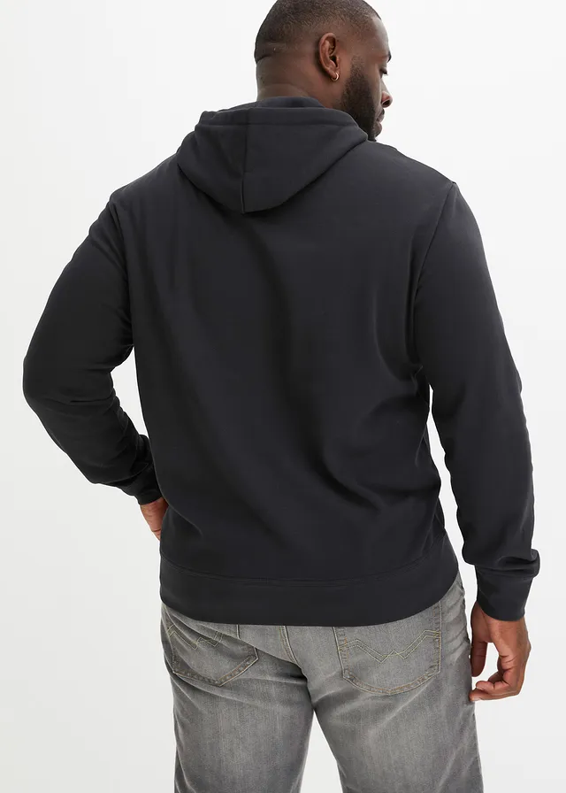 Hoodie van katoen, Kleur: zwart