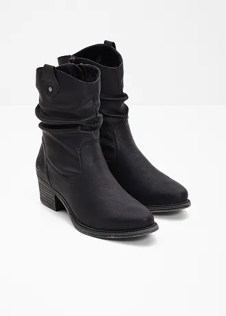 Bottines cowboy Rieker fourrées et confortables • noir • Boutique bonprix