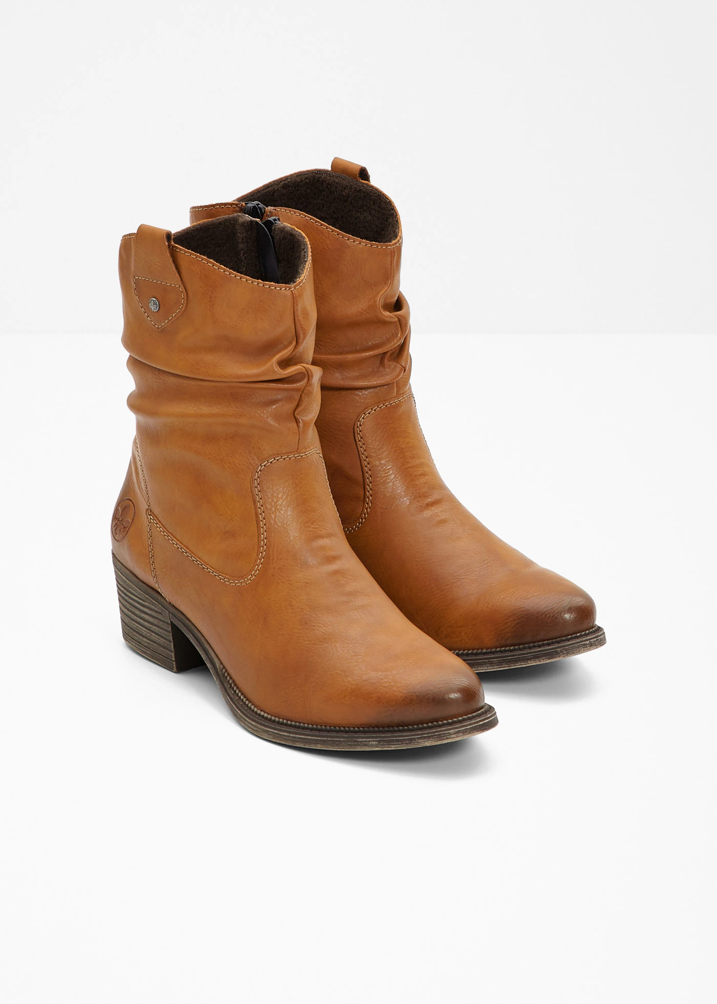 Bottines cowboy Rieker fourrées et confortables • cognac • Boutique bonprix