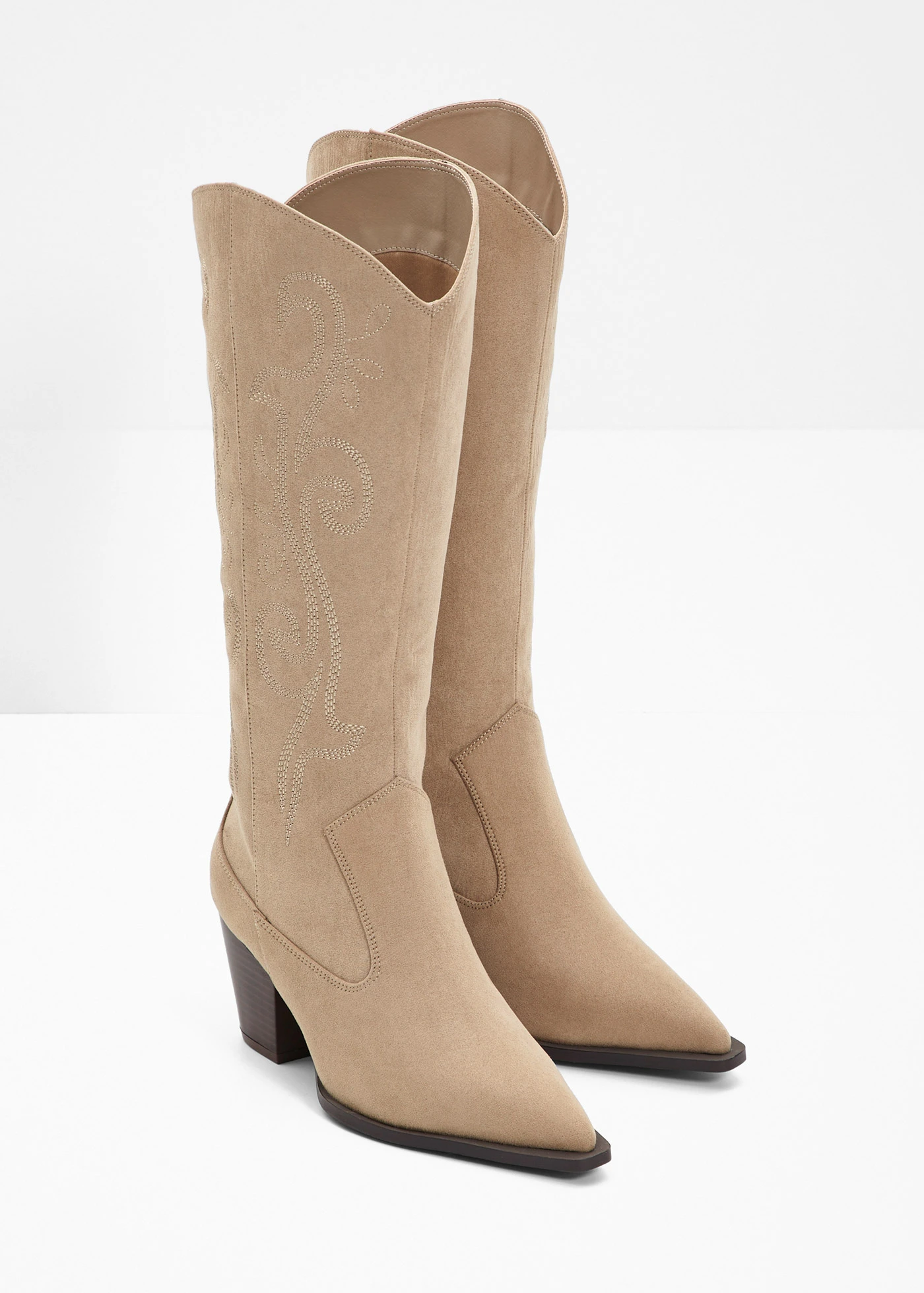 Kovbojské kozačky s výšivkou • béžová • bonprix obchod