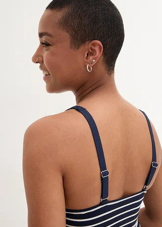 Tankini (2-részes szett) • sötétkék/gyapjúfehér csíkos • bonprix áruház