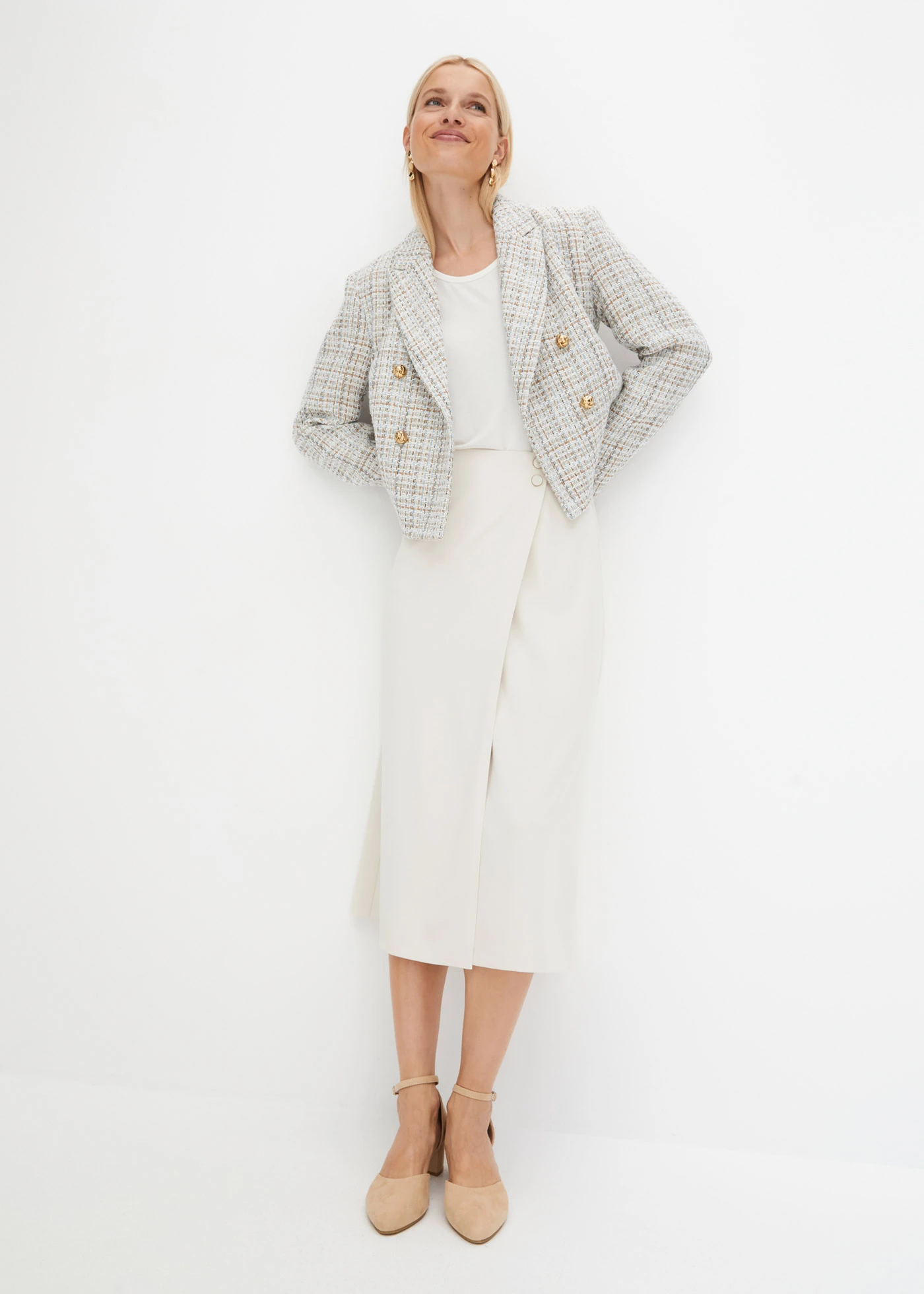 Tričko z jemné směsi s viskózou • přírodní bílá • bonprix obchod