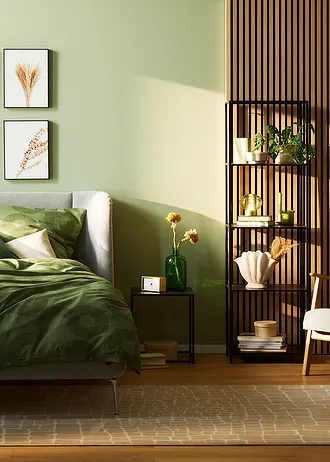 Lenjerie de pat din material cu bumbac • verde • magazin bonprix