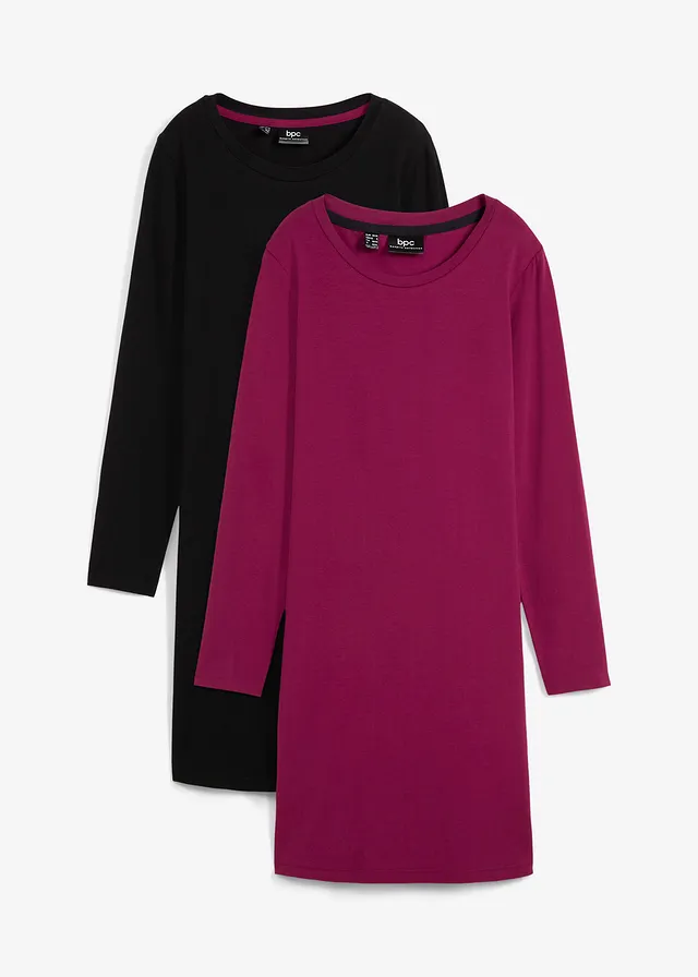 Lot de 2 robes ajustées en jersey