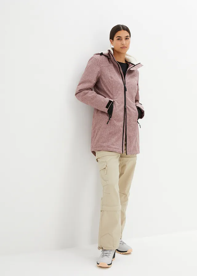 Veste longue outdoor imperméable, doublée sherpa • bordeaux chiné • product-page.page-title-suffix