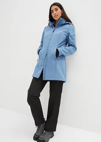 Parka déperlante en softshell avec doublure polaire douillette • bleu jean • Boutique bonprix