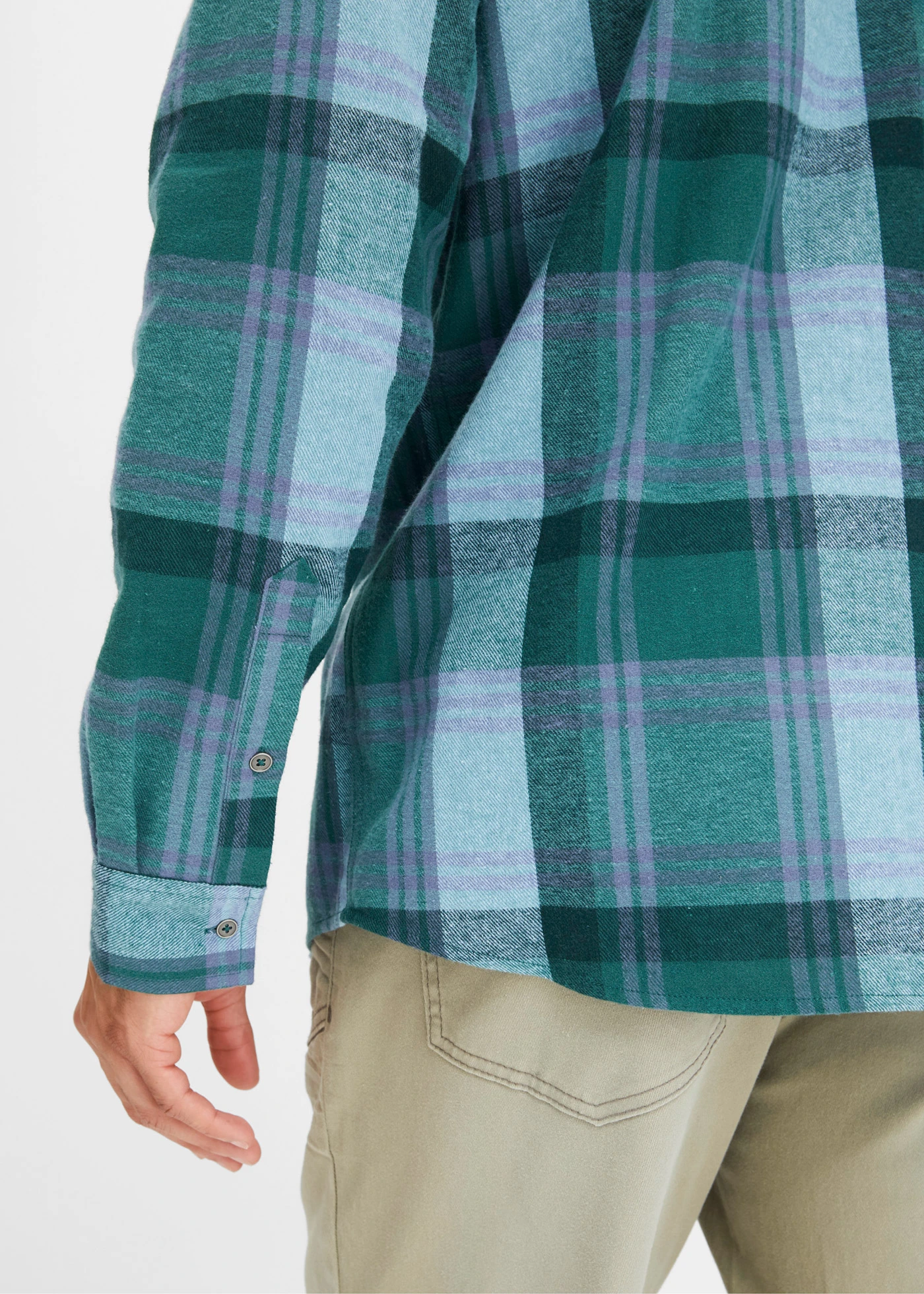 Flanelová košile, dlouhý rukáv • matně zelená/kouřově modrá/tmavě zelená/minerálově modrá/světle modrá kostkované • bonprix obchod