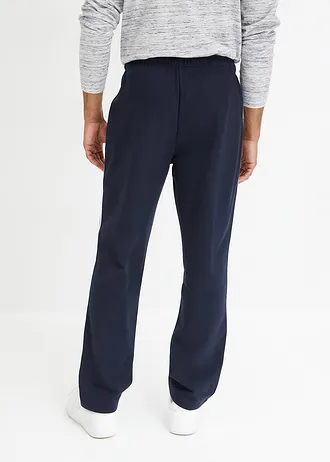 Pantaloni jogging cu detalii în contrast (2buc/pac), Loose Fit • bleumarin+negru • magazin bonprix