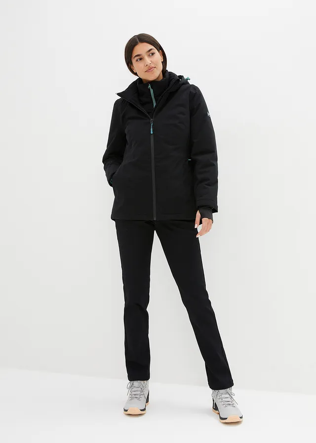 Waterdichte outdoor jas in layerlook • zwart • product-page.page-title-suffix