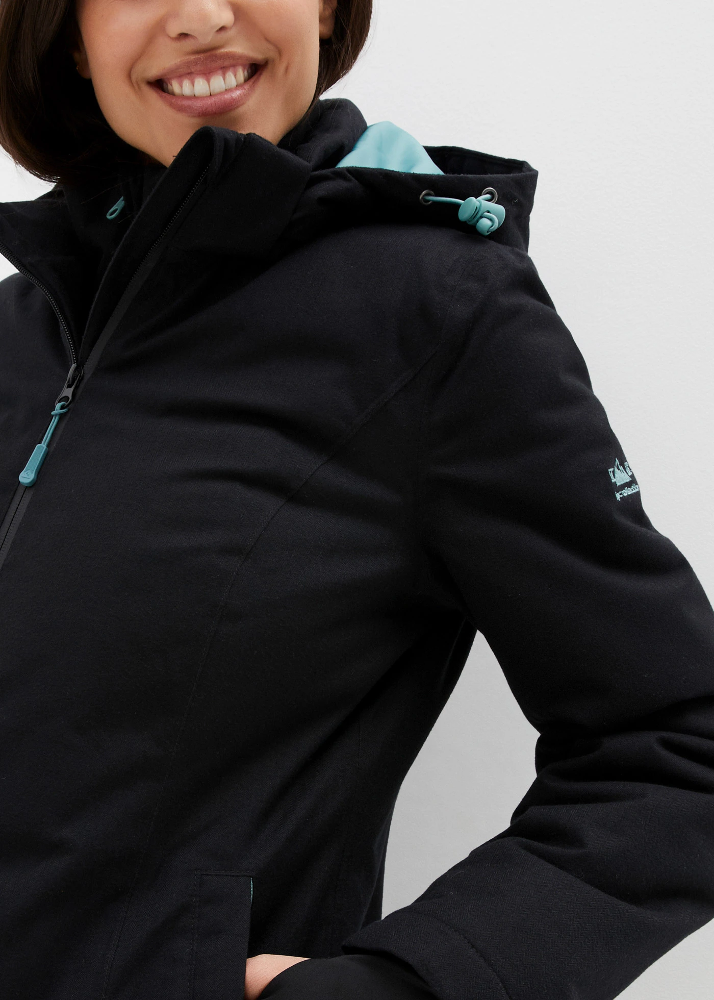 Waterdichte outdoor jas in 2-in-1 look • zwart • bonprix online shop