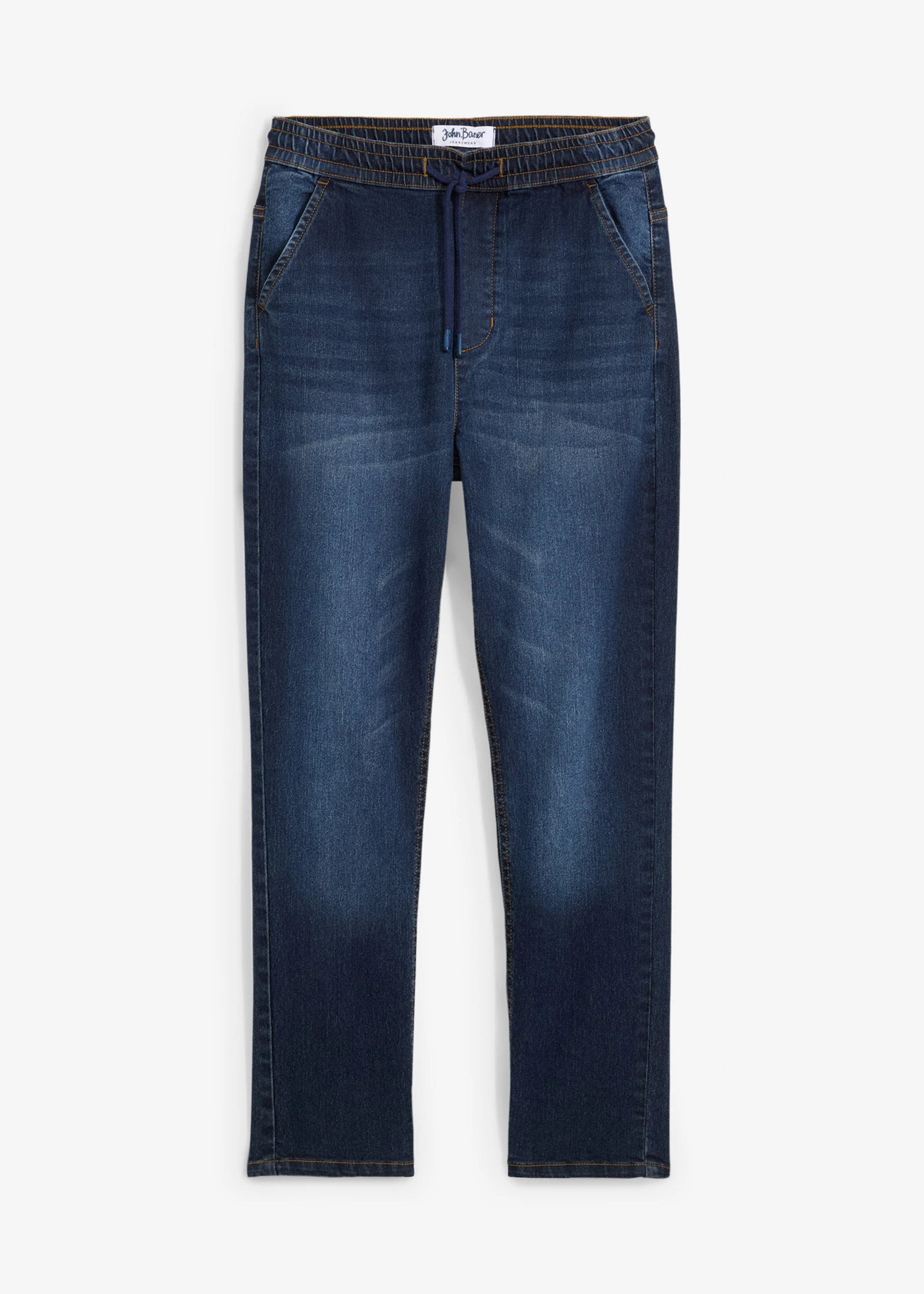 Regular fit stretchjeans, straight • donkerblauw denim • bonprix online shop