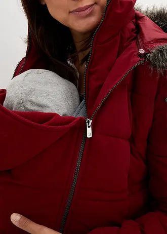 Těhotenská/nosící bunda, prošívaná • kaštanově červená • bonprix obchod
