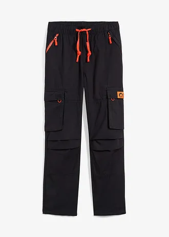 Kalhoty Regular Fit s cargo kapsami, pro chlapce • černá • bonprix obchod