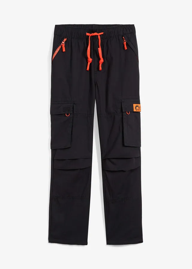Jongens instapbroek met cargozakken, regular fit