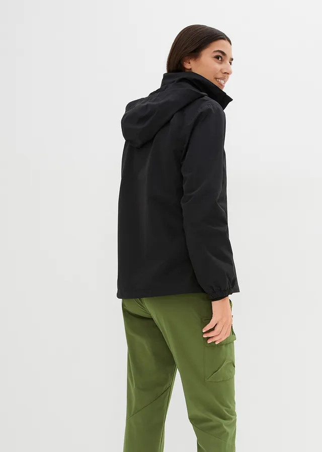 Veste imperméable ultra légère, Couleur: noir