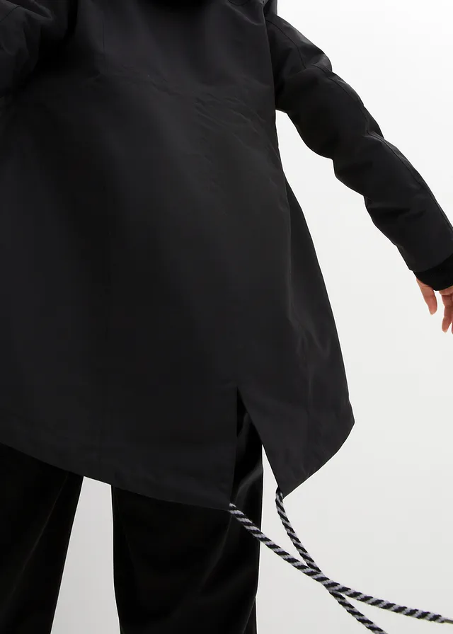 Parka mi-longue 3en1 avec poches pratiques • noir + gris chiné • product-page.page-title-suffix