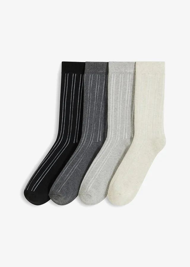 Șosete termo cu bumbac bio, interior flaușat moale (4buc.)