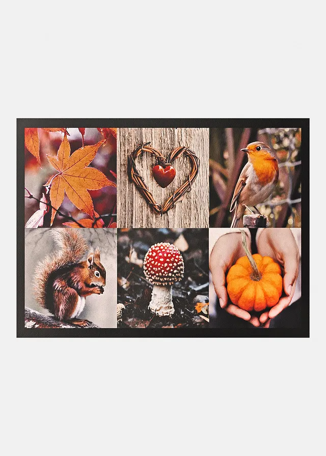 Deurmat met herfstmotieven
