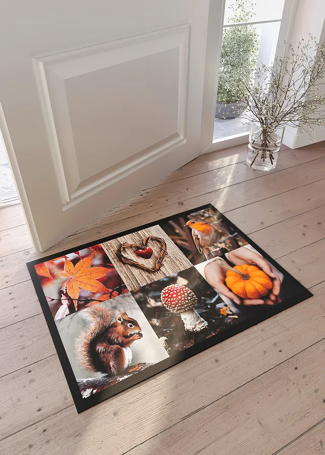 Deurmat met herfstmotieven, Kleur: multicolour