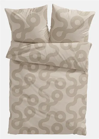 Lenjerie de pat din material cu bumbac • bej • magazin bonprix