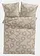 Dekbedovertrek met grafisch design, Kleur: beige