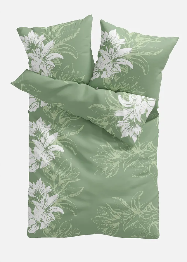Lenjerie de pat din linou • verde • magazin bonprix