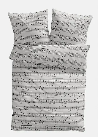 Parure de lit avec notes de musique • beige • Boutique bonprix