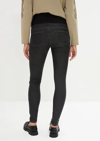 Těhotenské jeggings s bavlnou (2 ks), Skinny • modrá stone + černá stone • bonprix obchod