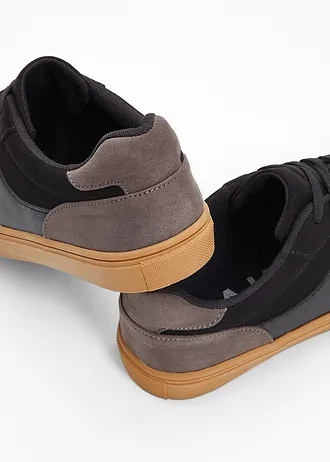 Sneakers in retrolook • zwart-grijs • bonprix online shop